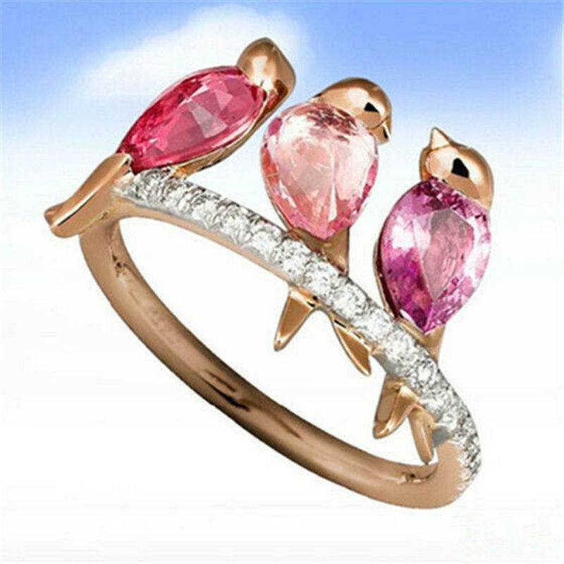 Wedding Qq - Roze Zirkoon Leuke Vogel Vrouwen Silver