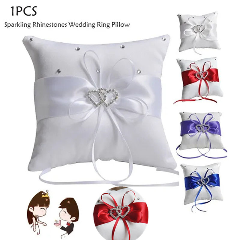 Ring Bearer Pillow - 1 Stuks 10*10 Cm Fonkelende Steentjes