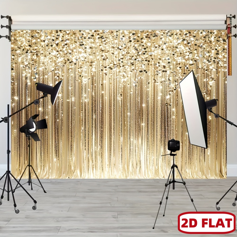 Wedding Backdrop Curtain - Gouden Pailletten Gordijn 2D Platte Fotografie