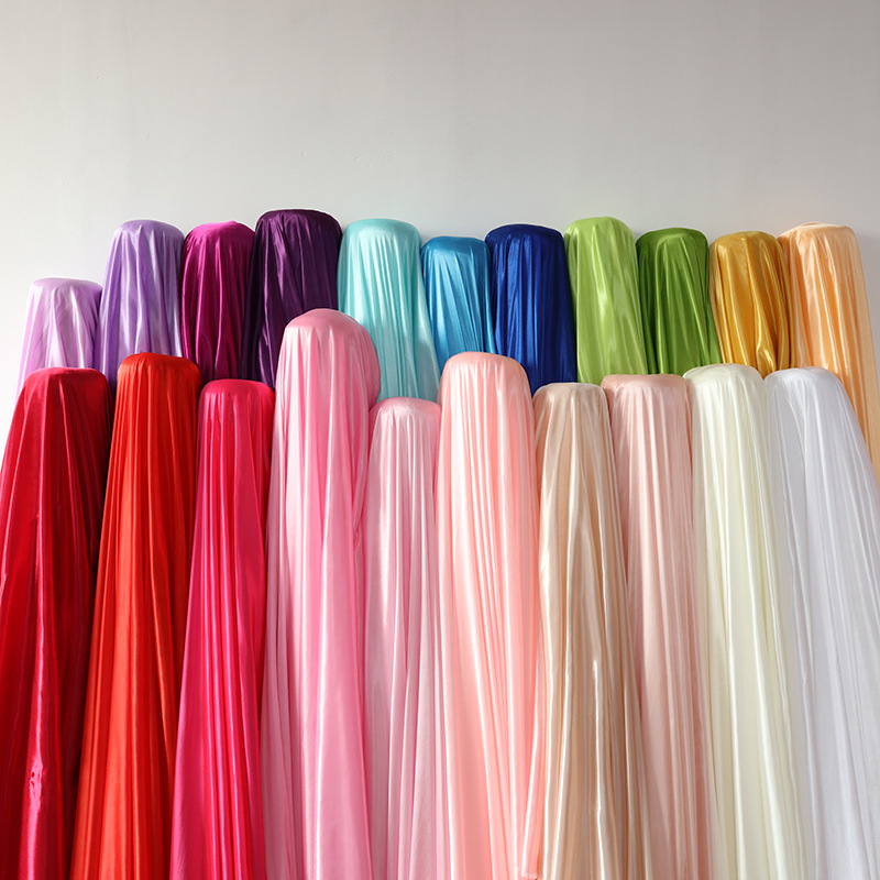 Wedding Backdrop Curtain - Parelmoer IJs Zijde Satijn Stof Stretchstof