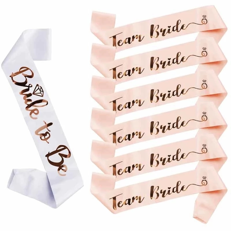 Bride Tribe Sash - 1Set Bruid Om Team Bruid Satin