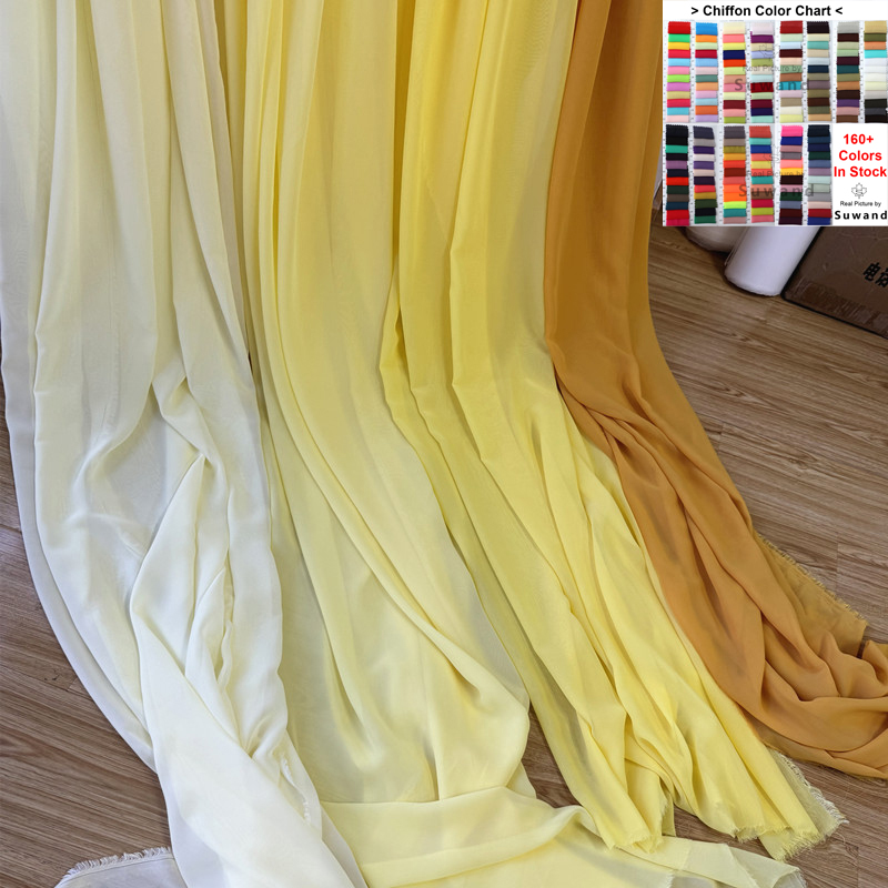 Wedding Backdrop Curtain - Geel Oranje Chiffon Stof Bruids Huwelijksfeest
