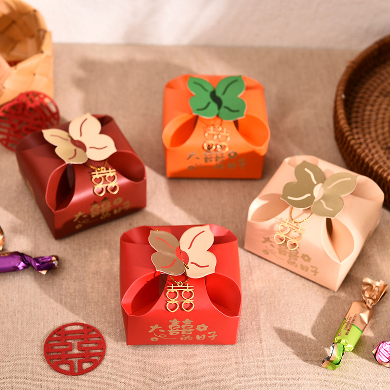 Wedding Favor Box - 50 stuks oranje draagbare geschenkdoos partij