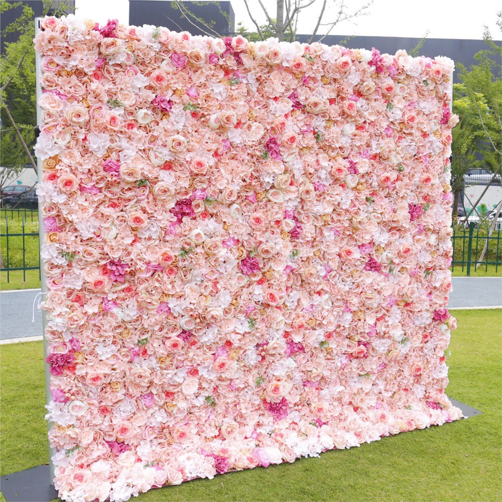Roze roos-hortensia 5D stoffen - Wedding Backdrop Curtain recensie en prijs