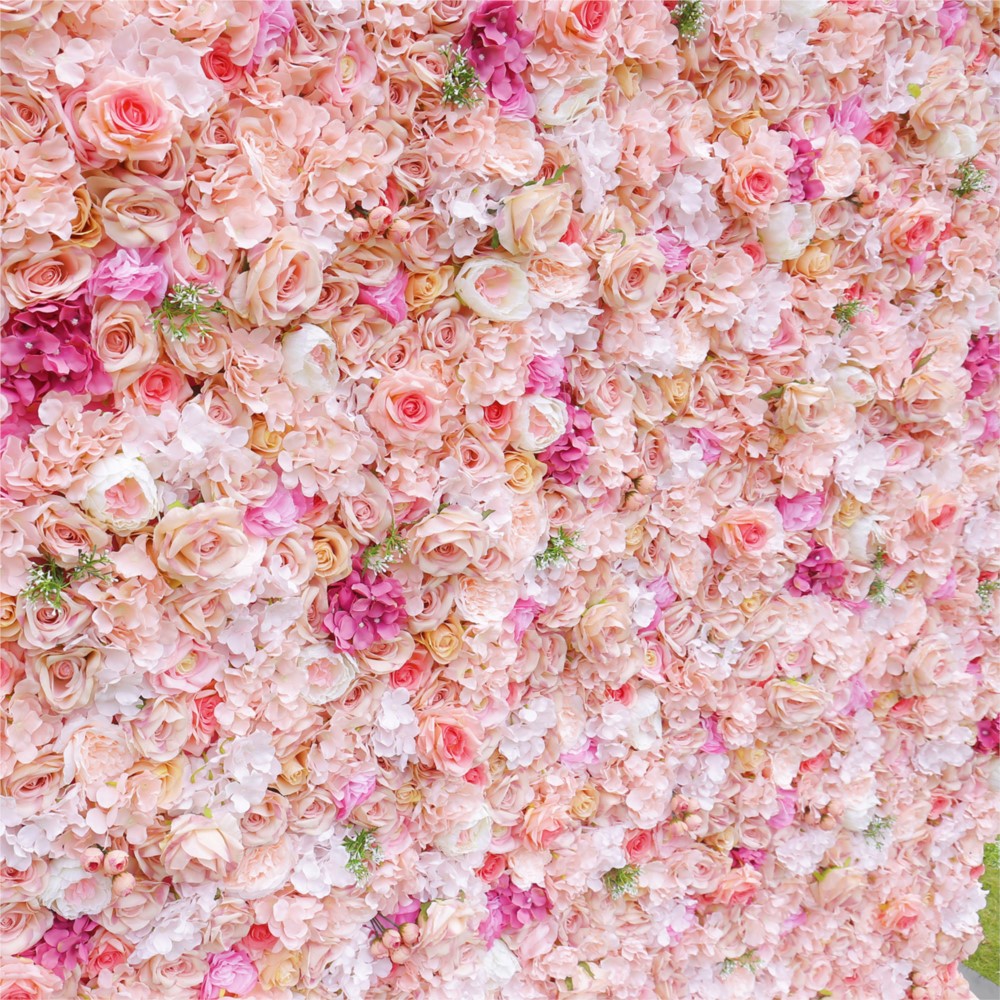 Roze roos-hortensia 5D stoffen - Wedding Backdrop Curtain recensie en prijs
