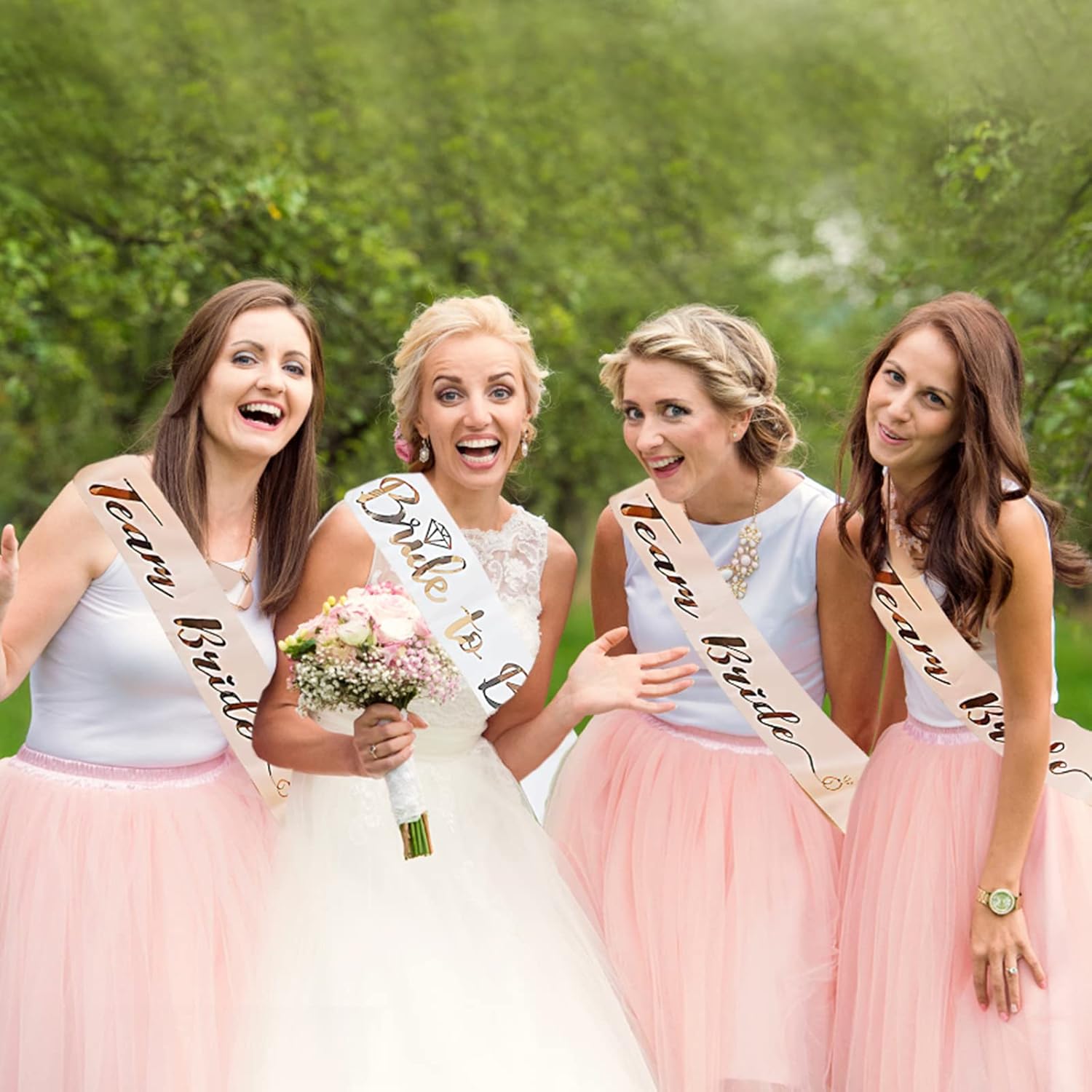 25 stuks/set roze gouden sash  - Bride Tribe Sash recensie en prijs