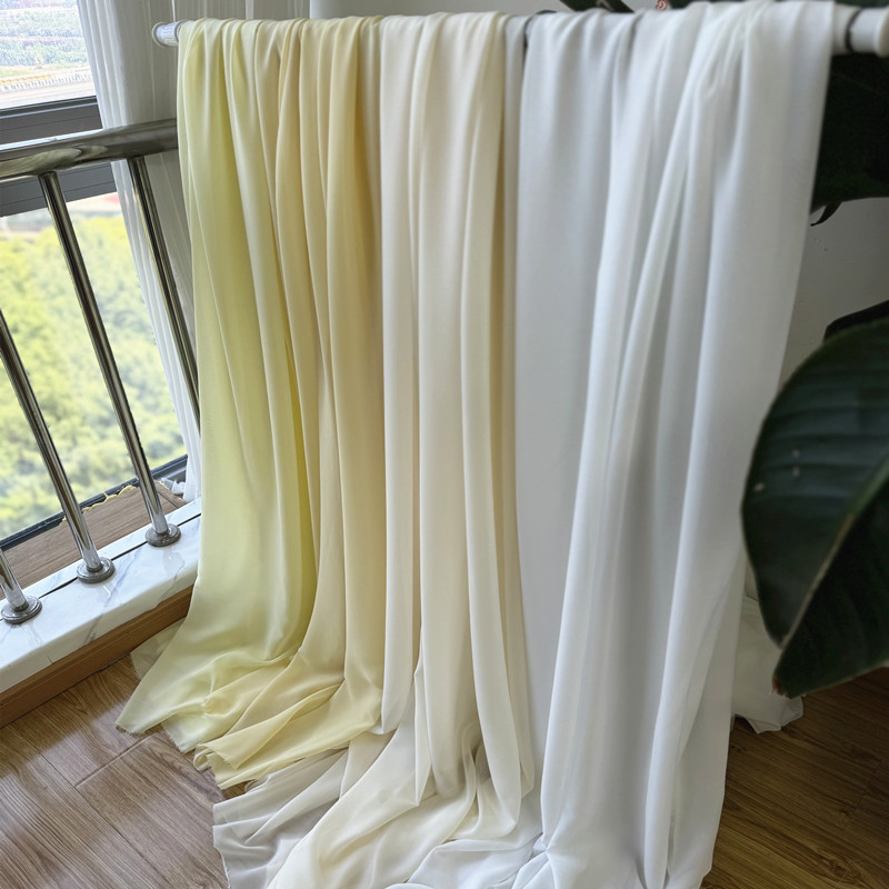 Wit geel chiffon stof bruids b - Wedding Backdrop Curtain recensie en prijs