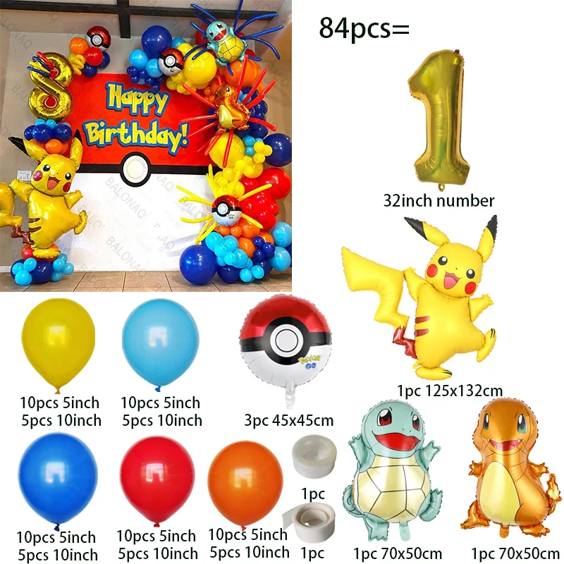 84pcs Pikachu Party Ballonnen  - Wedding Supply Kit recensie en prijs