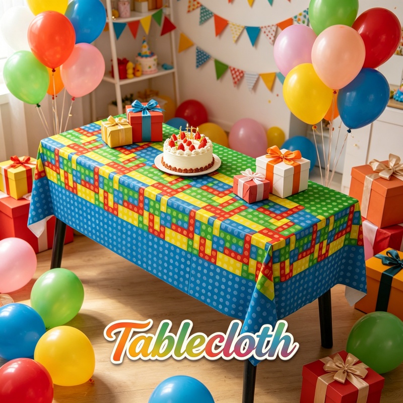 Tafelkleed in bouwsteen-stijl, - Wedding Supply Kit recensie en prijs