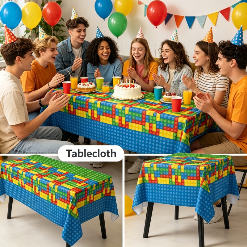 Tafelkleed in bouwsteen-stijl, - Wedding Supply Kit recensie en prijs