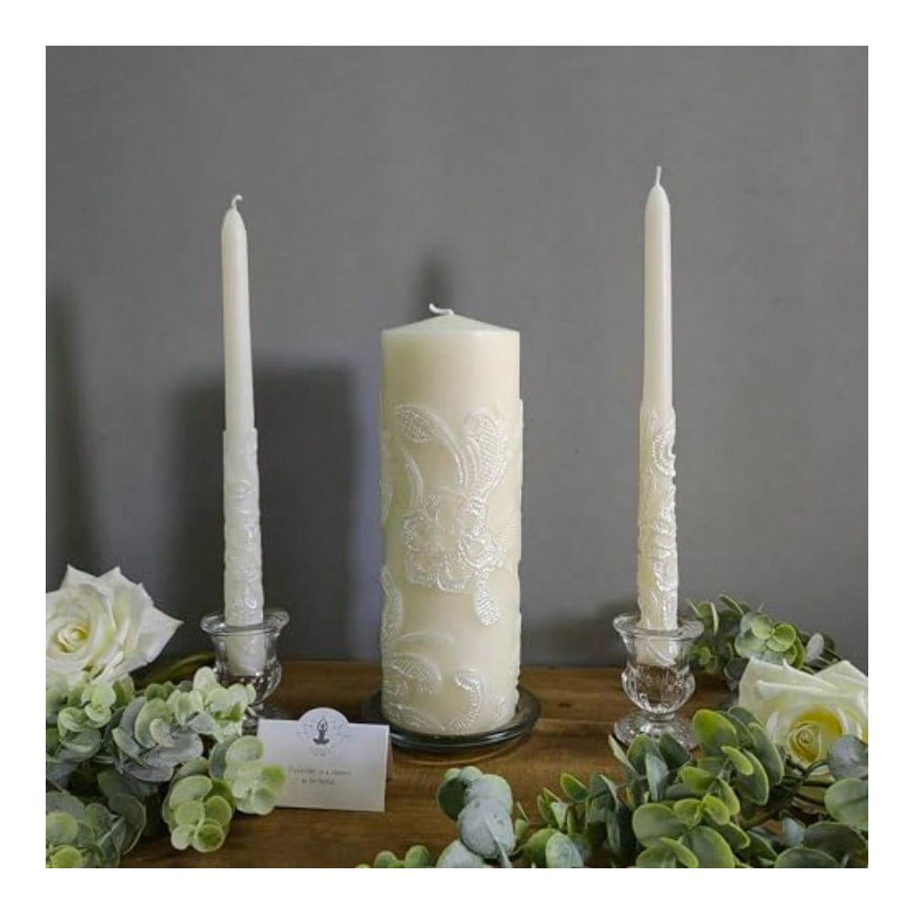 Inch High Cream Bruiloft Eenhe - Unity Candle Set recensie en prijs