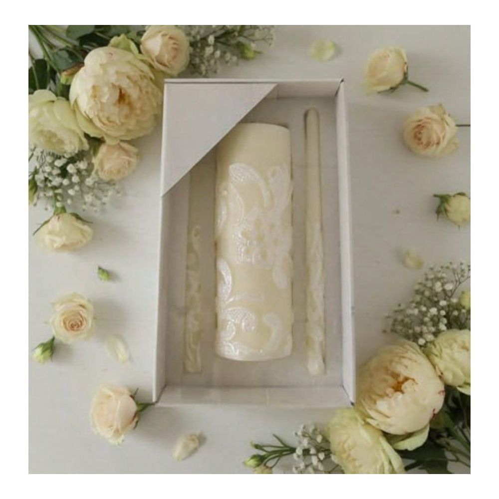 Inch High Cream Bruiloft Eenhe - Unity Candle Set recensie en prijs