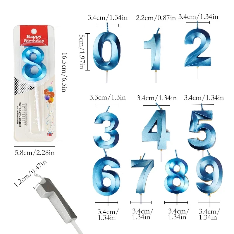 Blauw Aantal Taart Kaarsen 0 1 - Unity Candle Set recensie en prijs