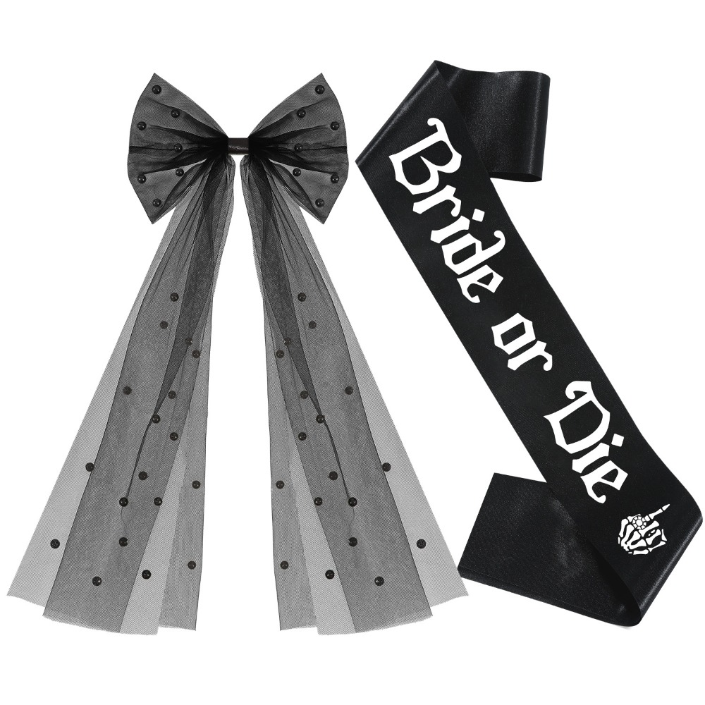 3 stks Gothic Zwart Bacheloret - Bride Tribe Sash recensie en prijs
