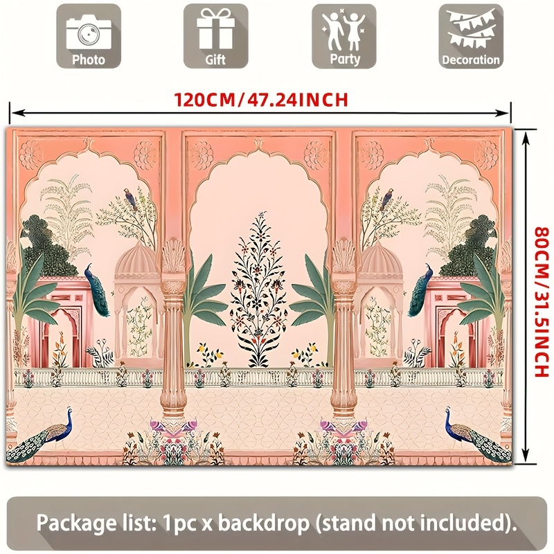 Sierlijke Mughal bloemrijke pa - Wedding Backdrop Curtain recensie en prijs