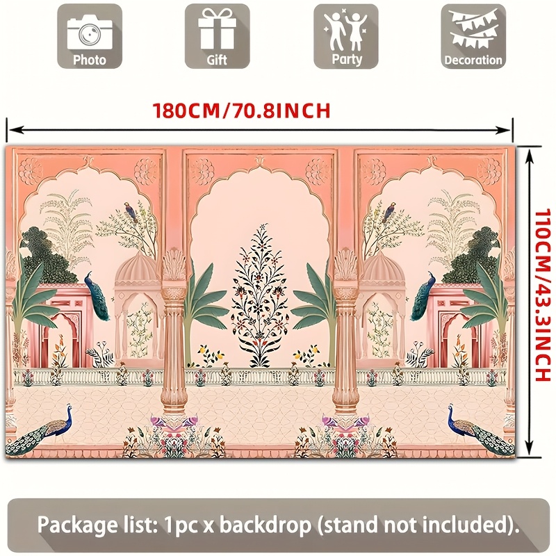 Sierlijke Mughal bloemrijke pa - Wedding Backdrop Curtain recensie en prijs