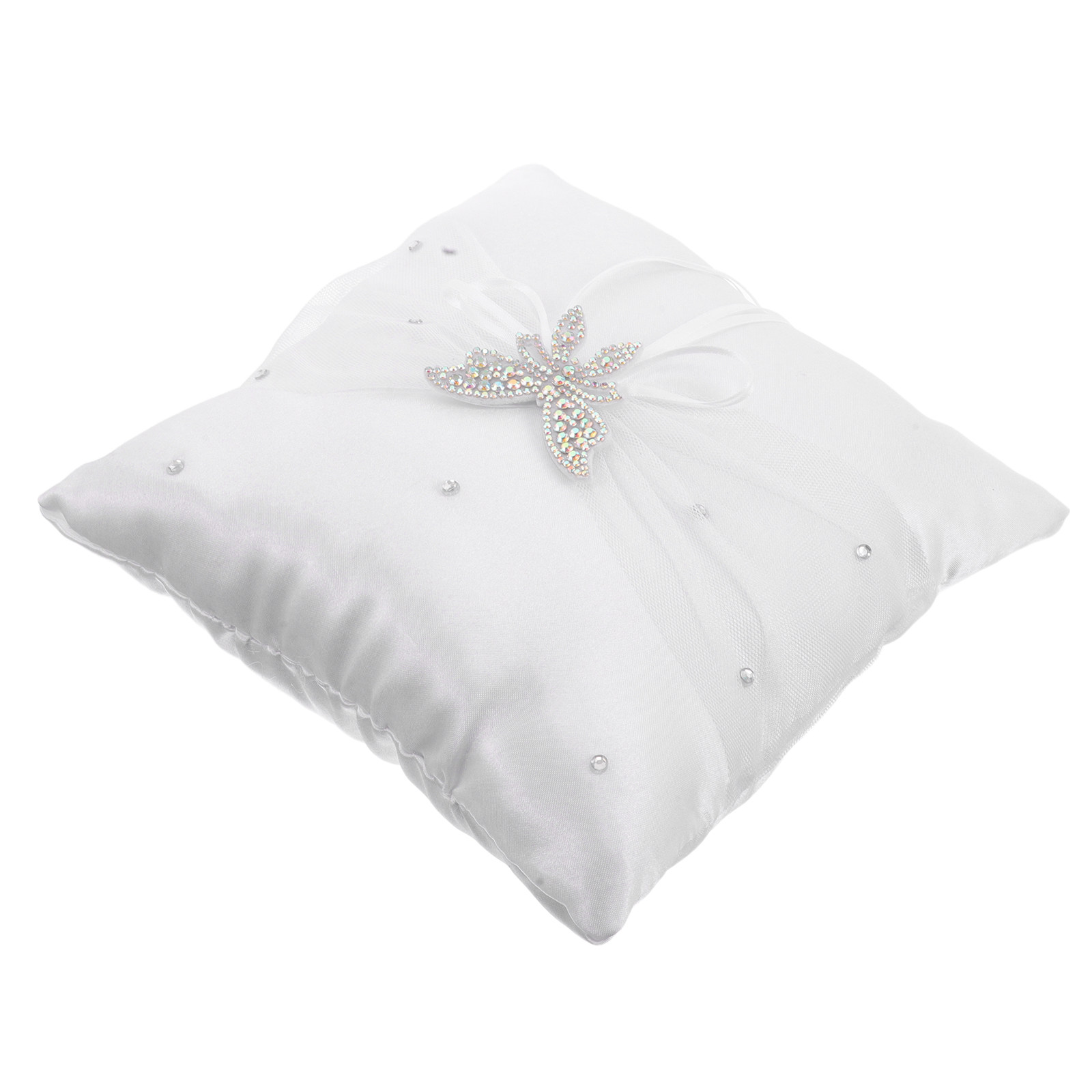Trouwringkussen Wit Satijn Str - Ring Bearer Pillow recensie en prijs