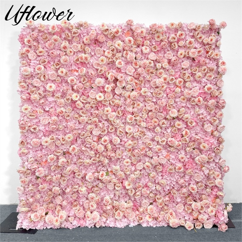 Uflower Roze Roos Hortensia Do - Wedding Backdrop Curtain recensie en prijs