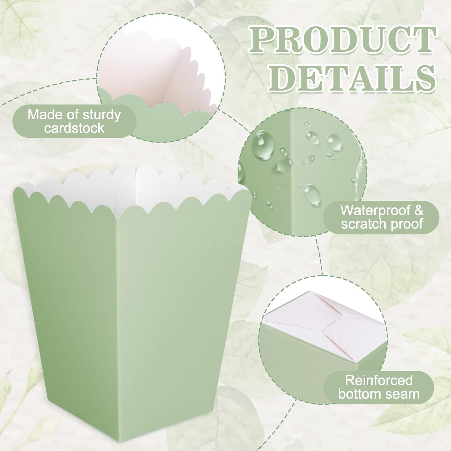 12 stuks saliegroene mini-popc - Wedding Favor Box recensie en prijs