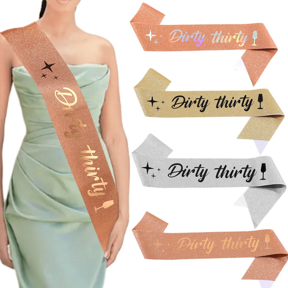 Vuile dertig sjerp glitter sat - Bride Tribe Sash recensie en prijs