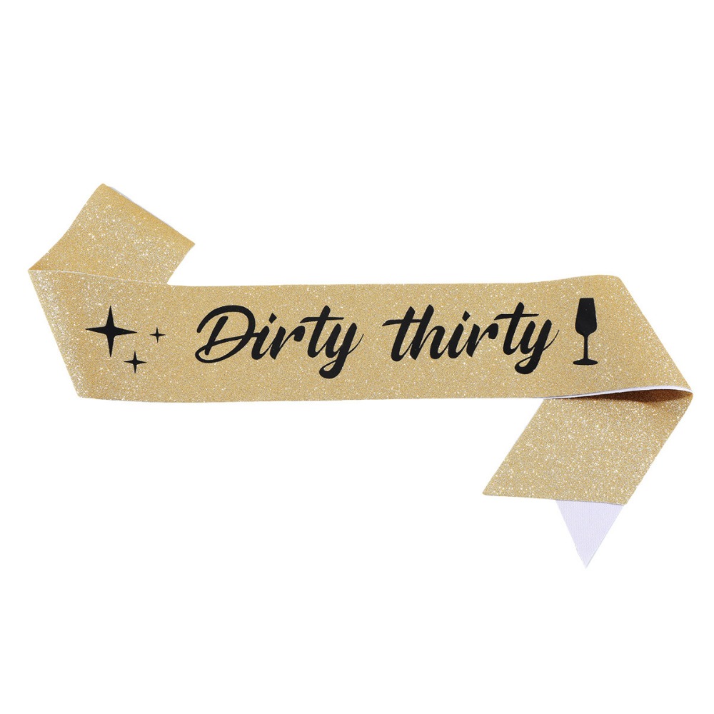 Vuile dertig sjerp glitter sat - Bride Tribe Sash recensie en prijs