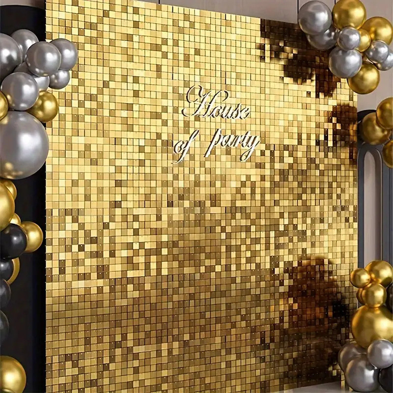 1×2M Zwart Goud Zilver Klein V - Wedding Backdrop Curtain recensie en prijs