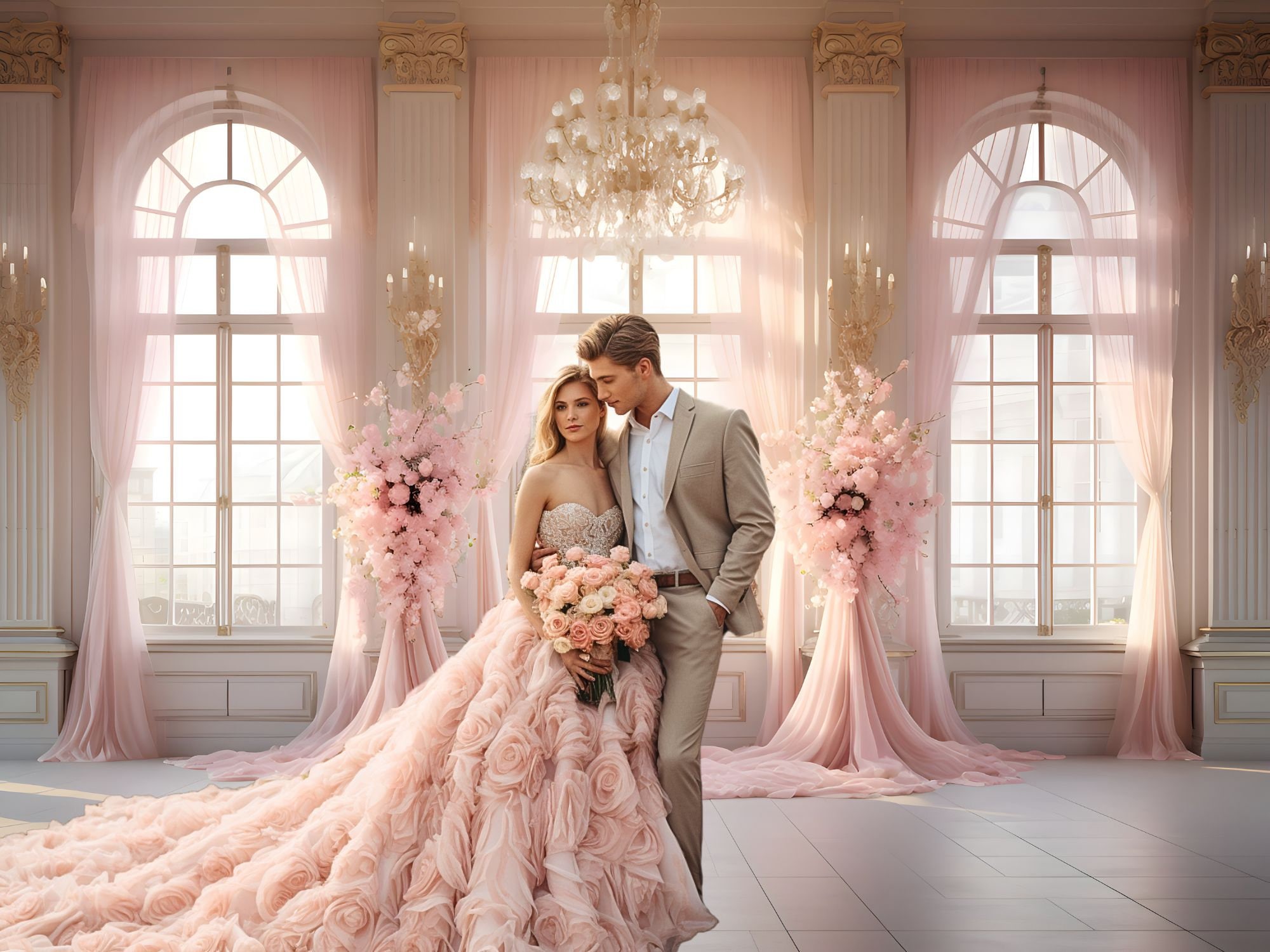 Roze Paleis Bloemen Fotografie - Wedding Qq recensie en prijs